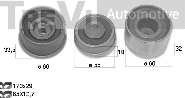 TREVI AUTOMOTIVE Комплект ремня ГРМ KD1486